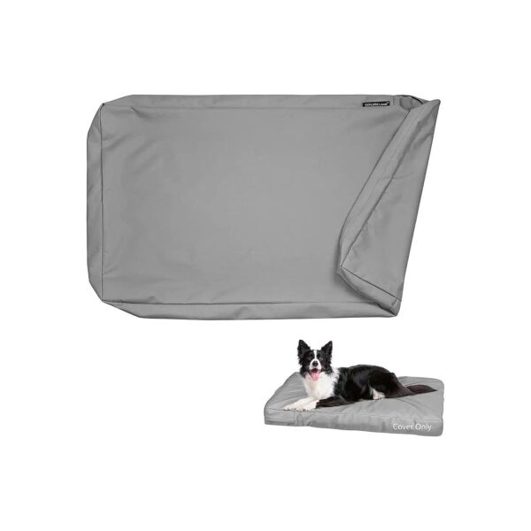 Waterproof Heavy Duty Canvas Dog Crate Pad Replacement Cover 29Lx18Wx5H inch Gray