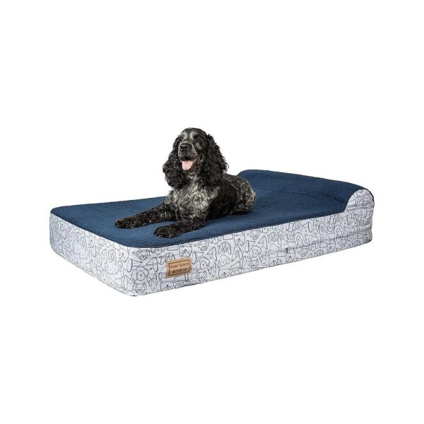 Waterproof Orthopedic Pet Bed with Bolster Pillow and Easy-Wipe Clean Cover