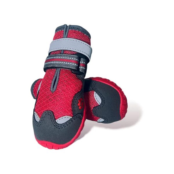 Waterproof Paw Protector Boots for Small Medium Large Dogs Red