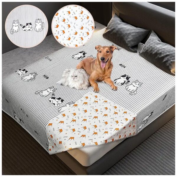 Waterproof Pet Bed Cover for Dogs with Lint Roller and Cute Pattern Design