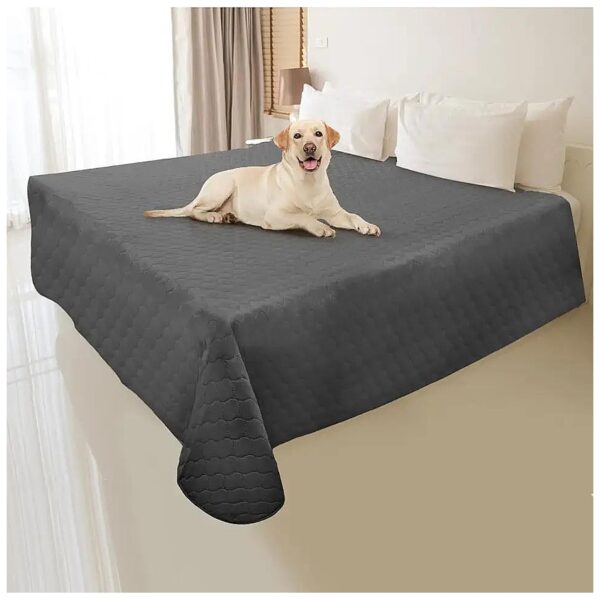 Waterproof Pet Blanket Sofa Bed Furniture Protector Dark Grey 68x82inch Polyester Cover