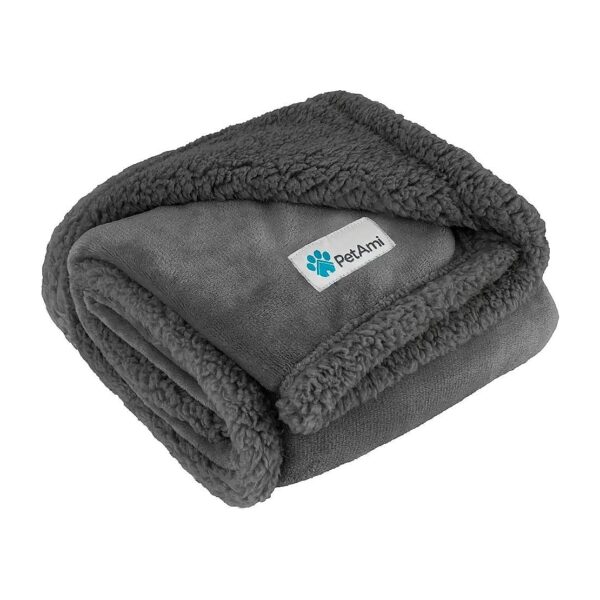 Waterproof Pet Blanket for Crate Kennel and Bed Protection Grey