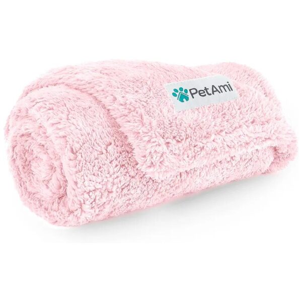 Waterproof Pet Blanket for Small Medium Dogs, Sherpa Fleece Throw for Reversible Use