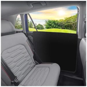 Waterproof Pet Car Door Cover Protector for Sedans and SUVs Universal Fit Black