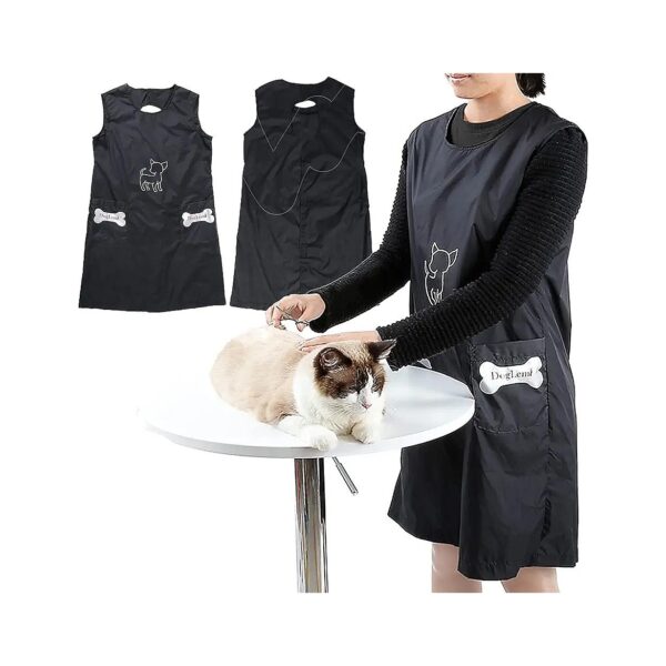 Waterproof Pet Grooming Apron with Anti-Static Nylon Design for Pet Care and Grooming