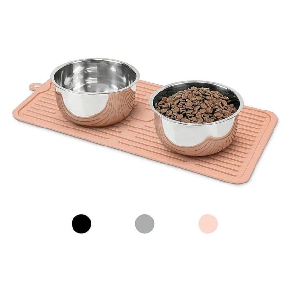 Waterproof Pet Placemat for Dog and Cat, Silicone Material, Space Saving, Pet Friendly