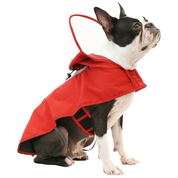 Waterproof Raincoat for Large Dogs, Adjustable Hood, Reflective Lining, 2X-Large