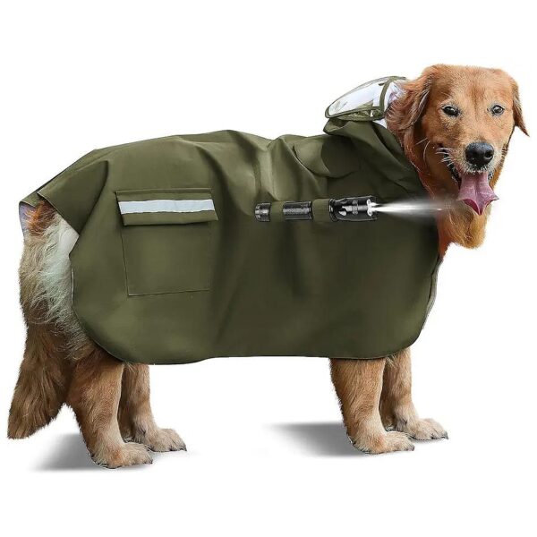 Waterproof Raincoats for Large Dogs with Adjustable Neck and Button Closure for Comfort