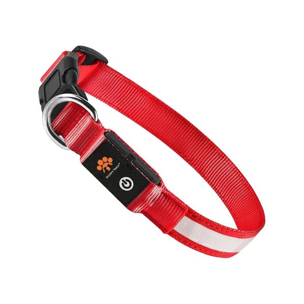 Waterproof Rechargeable LED Dog Collar for Large Breeds Nighttime Walking