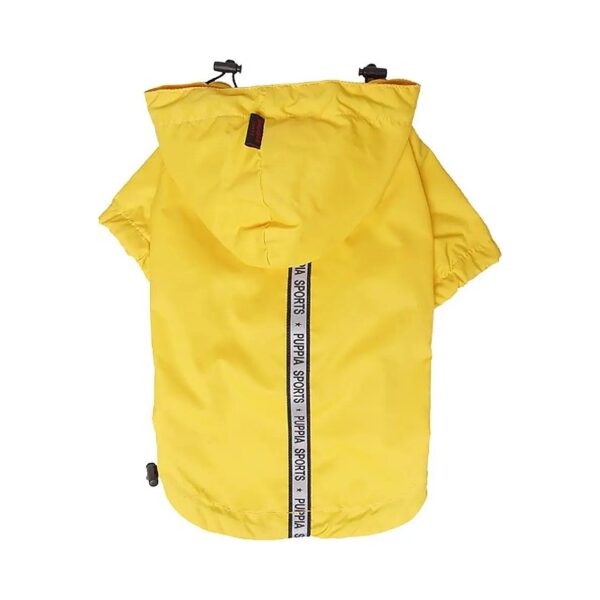 Waterproof Reflective Dog Raincoat Medium Yellow Adjustable Stopper for Easy Wear