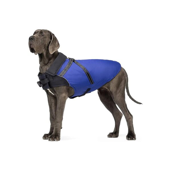 Waterproof Reflective Dry Dog Coat with Harness for Medium Large Dogs Fall Winter