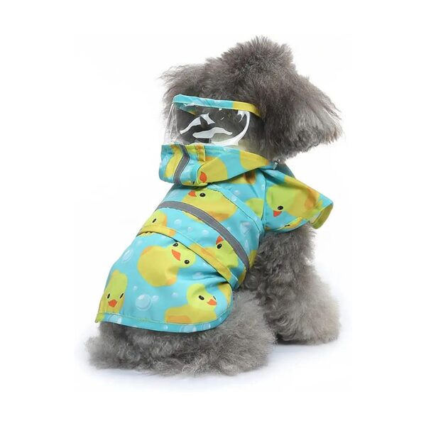 Waterproof Rubber Duck Dog Raincoat with Hood for Small to Large Dogs XXL Size