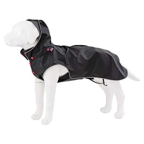 Waterproof Windproof Dog Raincoat with Removable Hood for Small Breeds