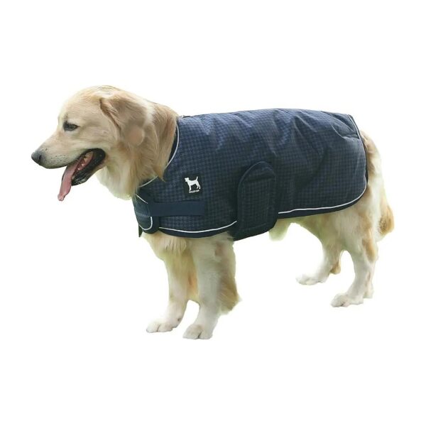 Waterproof Winter Dog Coat with Leash Hole for Small Medium Large Dogs Navy Blue XXL