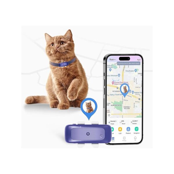 Waterproof Wireless GPS Collar for Cats and Dogs with Real-Time Tracking