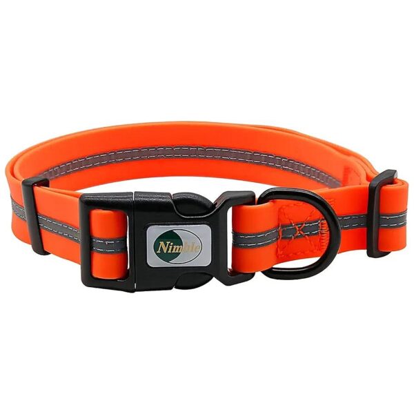 Waterproof and Anti-Odor Adjustable Dog Collar with Reflective Cloth Stripe