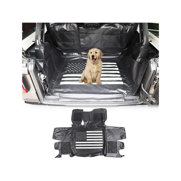 Waterproof and Durable Jeep Wrangler JL Cargo Cover for Pet Owners with Rear Seat Divider