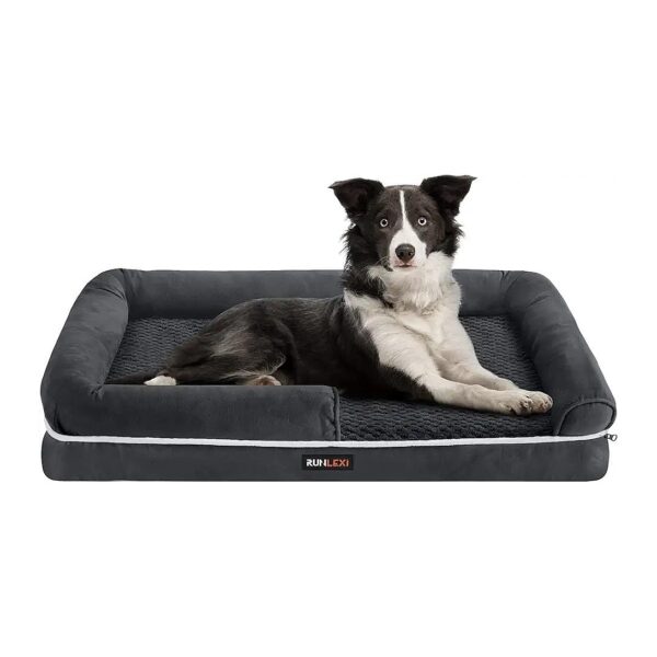 Waterproof and Machine Washable Orthopedic Dog Bed with Egg Crate Foam