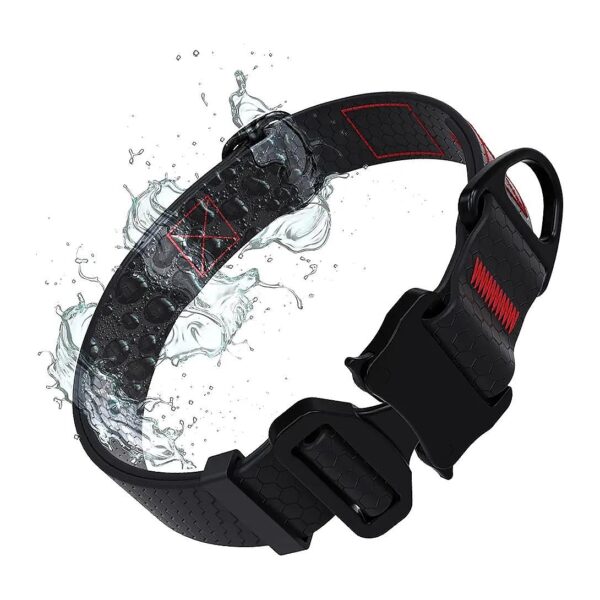 Waterproof and Odor-Friendly PVC-Coated Dog Collar for Active Dogs