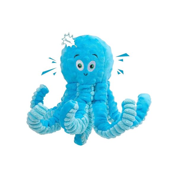 Waterproof and Soft Octopus Squeaky Dog Toy for Reducing Depression and Anxiety