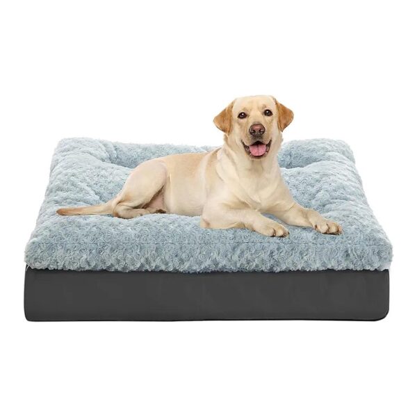 Waterproof and Soft Orthopedic Dog Bed with Plush Egg Foam Support for Large Dogs