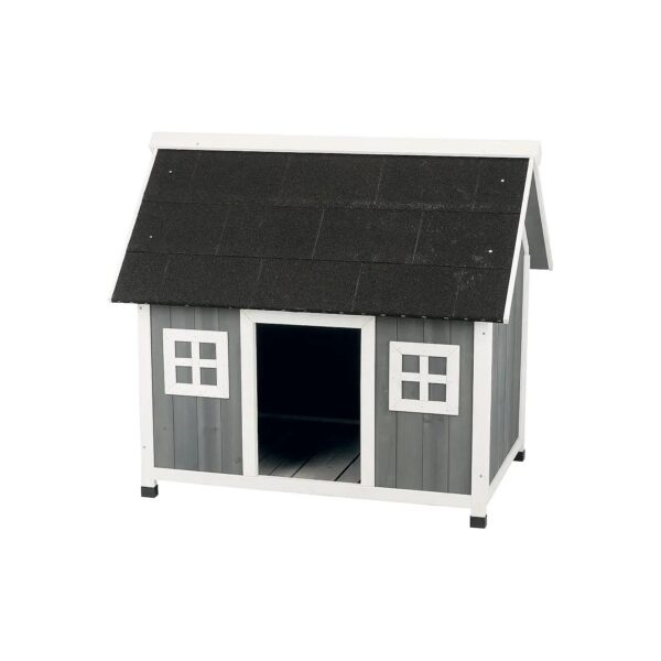 Weatherproof Small Dog House with Elevated Floor and Adjustable Style