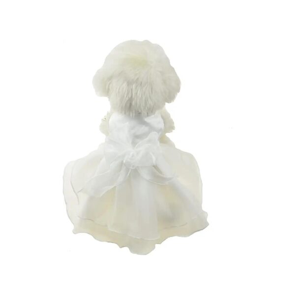 Wedding Party Dog Dress with Vyrus Satin Fabric and Big Bowknot for Small Pets