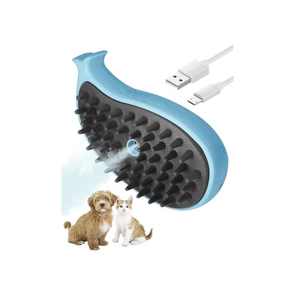 Whale-Shaped Pet Steam Brush for Cats and Dogs with Healthy Coat