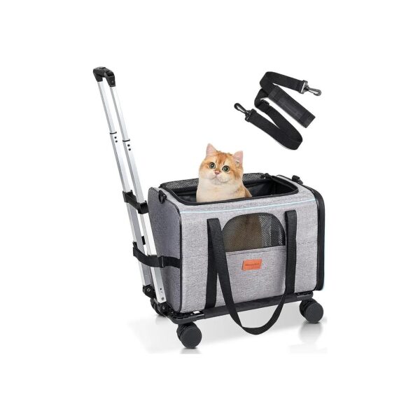 Wheeled Pet Carrier for Small Pets and Cats with Airline Approval