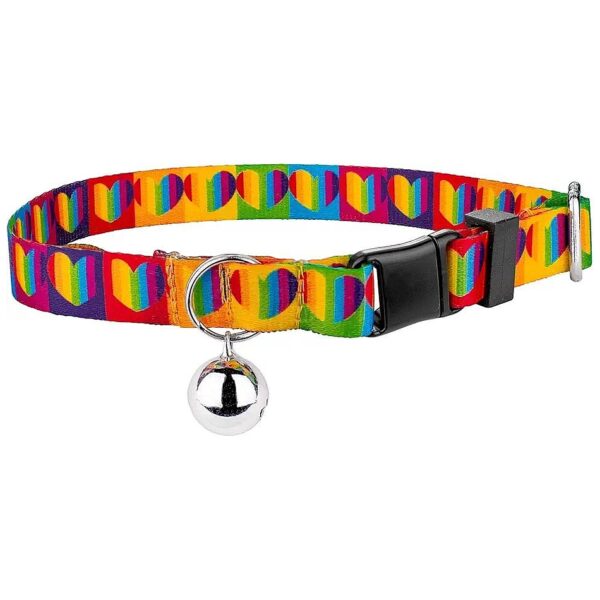 Whimsical Rainbow Heart Collar for Cats with ELSA Pet | Colorful Accessories for Kitty