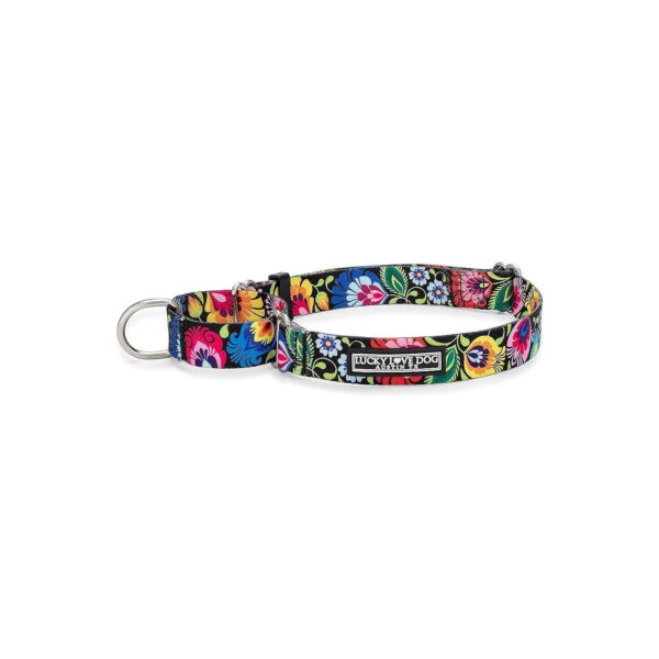 Whippets and Greyhounds Love Premium No Slip Martingale Collar Blackbird Medium