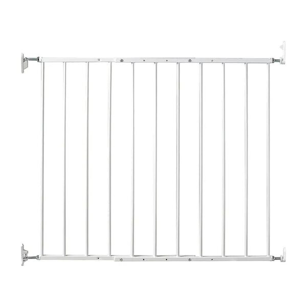 White Baby Safety Gate for Top of Stairs Quick Release