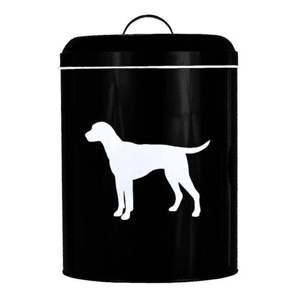 White Metal Pet Food Storage Bin for Large Capacity-storage