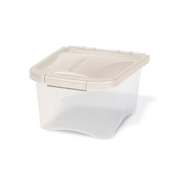 White Pet Food Container 5 Pound Capacity Fresh Tite Seal