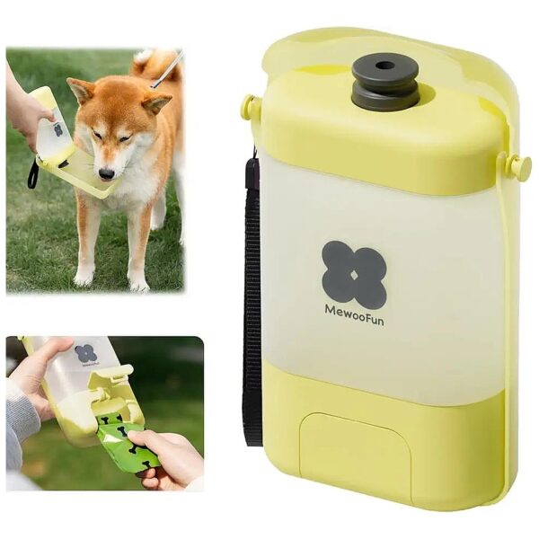 White, Yellow, Blue, or Pink - Foldable Dog Water Bottle for Walking