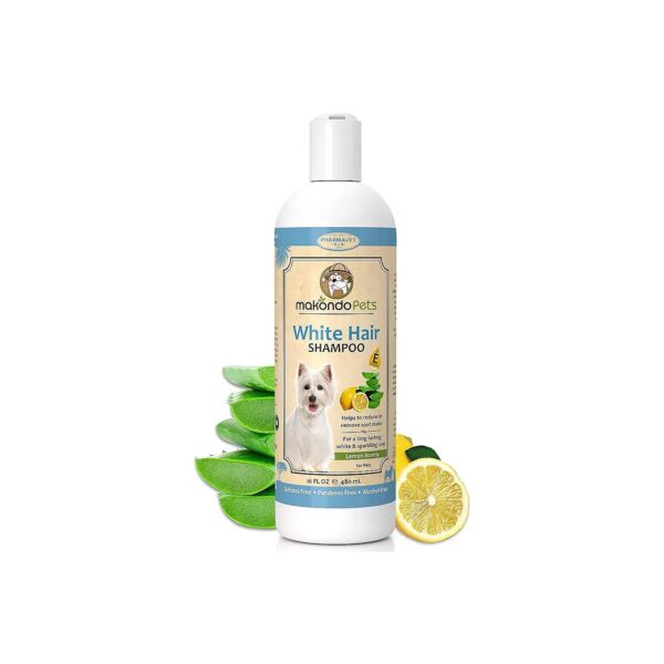 Whitening Shampoo for Pets with White Light Colored Hair Coat