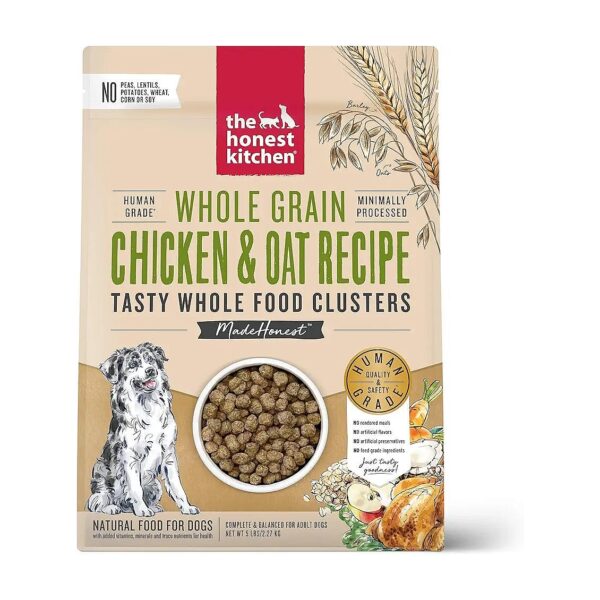 Whole Grain Chicken and Oat Dry Dog Food for Digestive Health