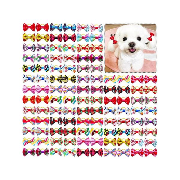 Wholesale Small Dog Hair Accessories - Handcrafted Bows and Rubber Bands