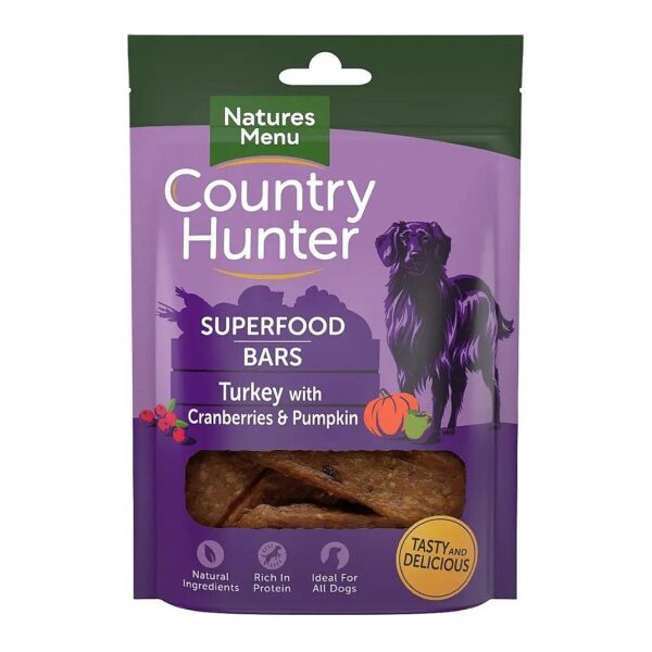 Wholesome Adult Dog Food Turkey and Pumpkin Bars with Cranberries and Pumpkin