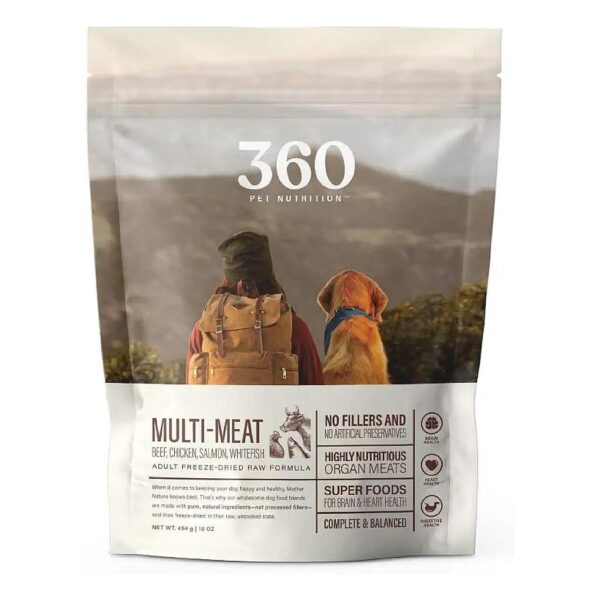 Wholesome Adult Dog Nutrition with Freeze-Dried Raw Ingredients and No Fillers