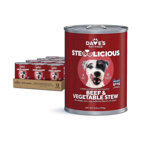 Wholesome Grain-Free Wet Dog Food with Added Vitamins and Minerals