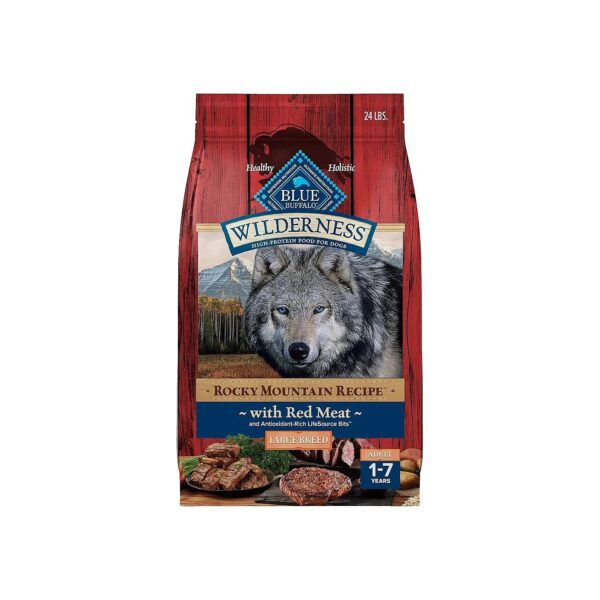 Wholesome Recipe with Real Red Meat and Whole Grains for Healthy Adult Large Breed Dogs