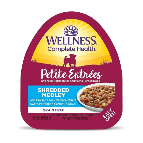 Wholesome Shredded Medley for Small Breed Adult Dogs with Braised Lamb and Venison Flavor