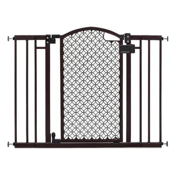 Wide and Tall Safety Gate for Baby and Pet, 28-42" Openings, 30" Tall, Espresso Finish