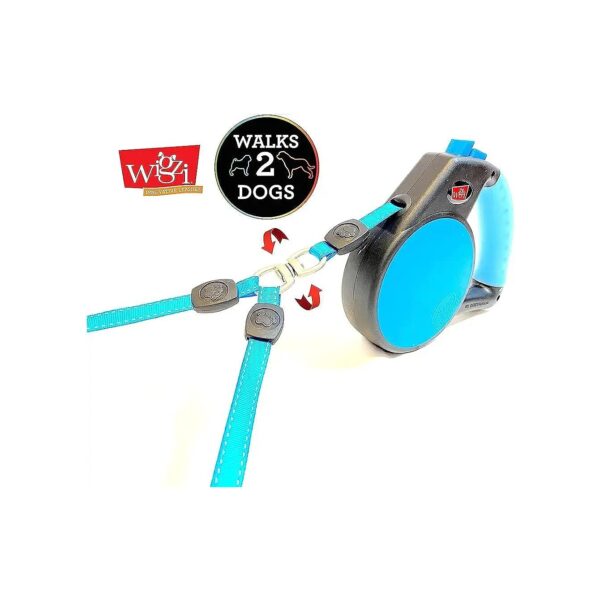 Wigzi's Two Dog Retractable Leash with Simple Lock/Unlock Mechanism