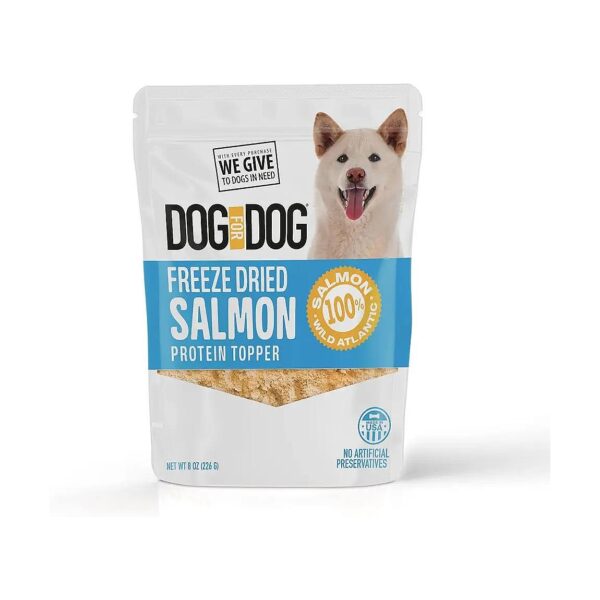 Wild Atlantic Salmon Freeze Dried Dog Food Toppers for Enhanced Muscle Strength