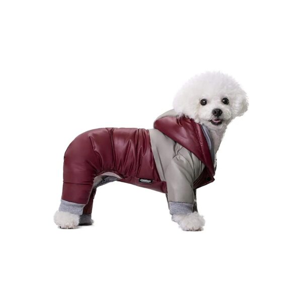 Winter Dog Coat for Small Breeds with Four-Legged and Hooded Design