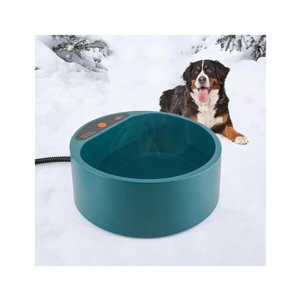 Winter Outdoor Heated Water Bowl for Dogs Cats and Wildlife with 2L Capacity