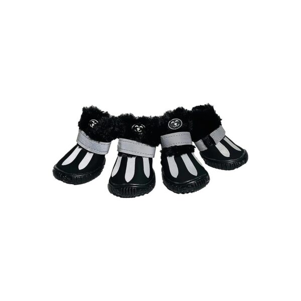 Winter Snow Dog Boots Waterproof Non-Slip PU Leather Small Puppy Shoes