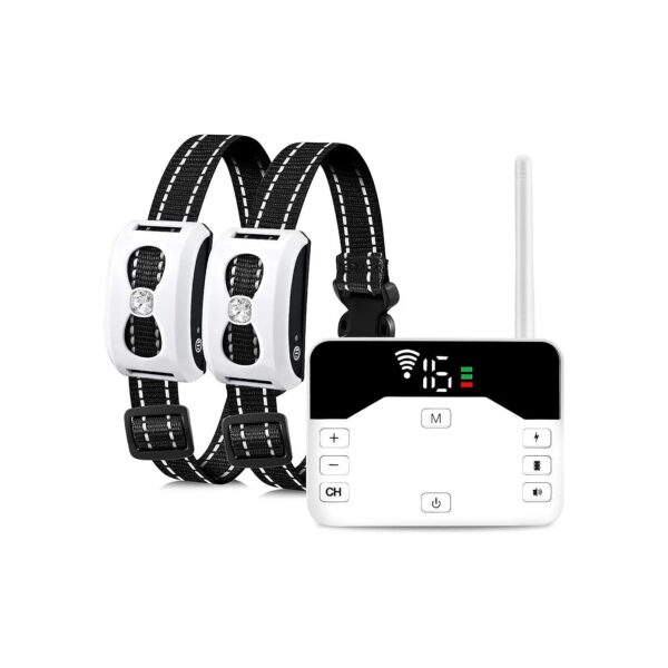 Wireless Dog Containment System with Remote Training Collar for 2 Dogs up to 8 Acres